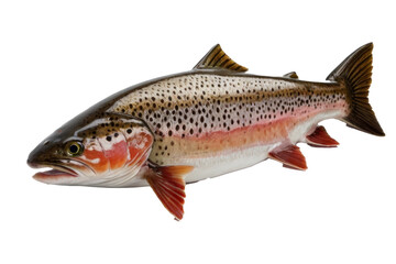 Fototapeta premium Trout fish on transparent background, clipart set.
