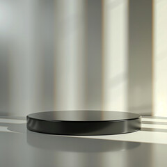 interior of a modern house with close up product display podium