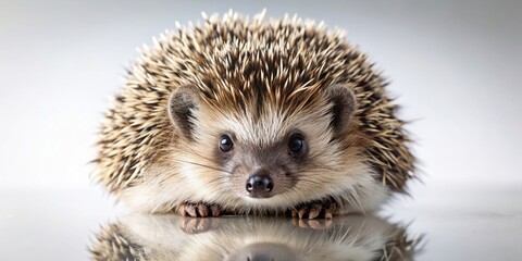 Fototapeta premium Hedgehog in feather coat, hedgehog, feathers, unique, animal, cute, spiky, wildlife, nature, quirky, adorable, texture