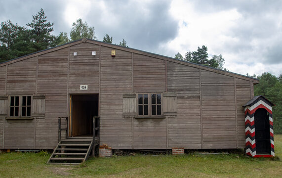 A replica of a prisoner hut at the Stalag Luft III POW camp museum in Zagan, Lubusz, Poland