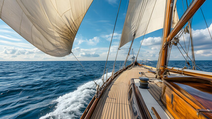 Fototapeta premium Sailing yacht on the sea