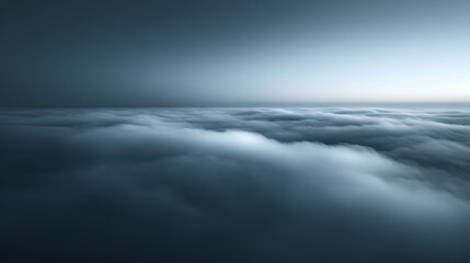 Obraz premium A serene landscape of an endless sea of clouds,