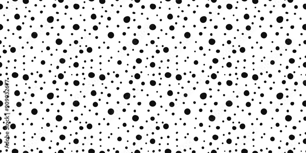 Poster small black dots on a white background. monochrome pattern of circle dots.