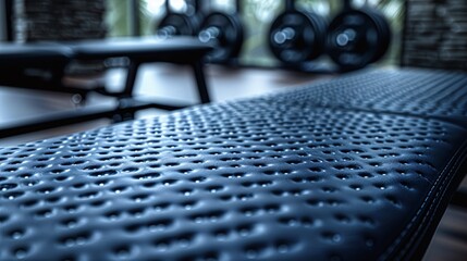Fototapeta premium High-Contrast Close-Up of Bench Press Pad