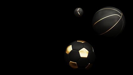 Sports betting, sports gambling - 3d render. Background concept for casino and sports ball games. Flying chips for online casinos and mobile gambling applications, poker - winner, wealth concept. © NESSDesign