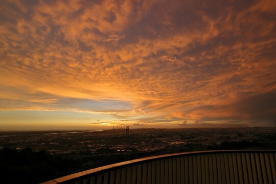 Dramatic Sunset Before the Typhoon