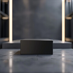 interior of a modern house with close up product display podium