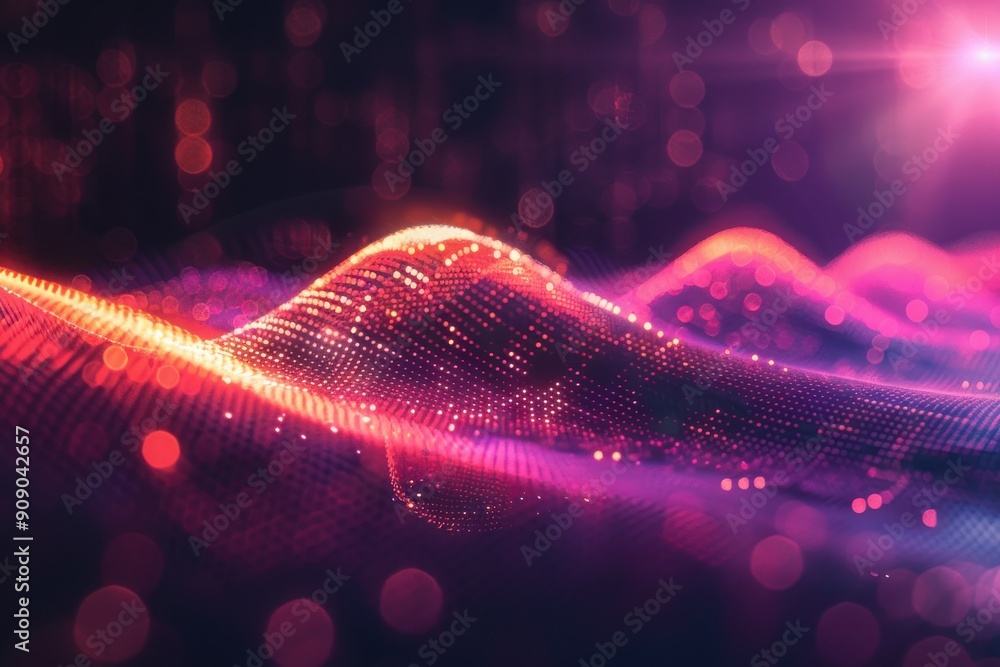 Aufkleber vibrant abstract waves of light and color create a dynamic visual experience, perfect for technology