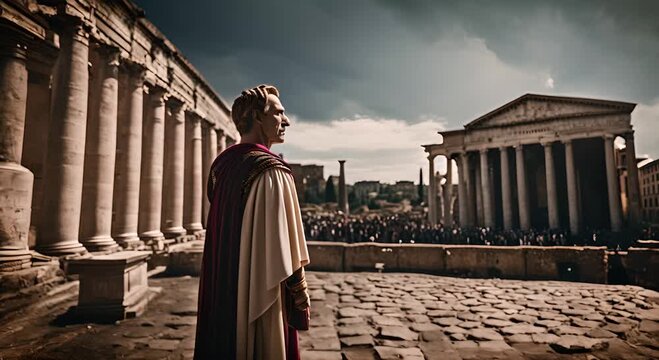 Roman Emperor Julius Caesar in Rome.
