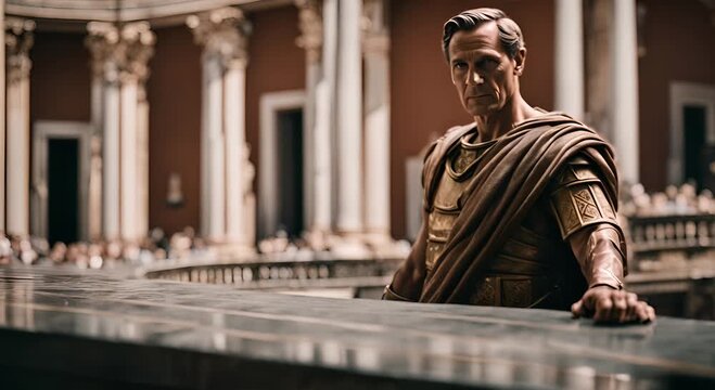 Roman Emperor Julius Caesar in Rome.