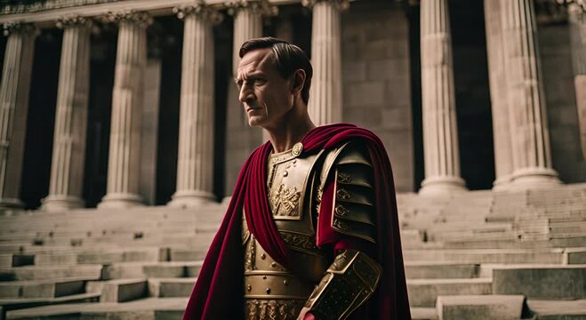 Roman Emperor Julius Caesar in Rome.
