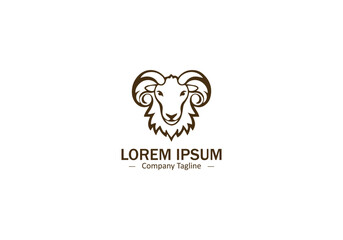 Abstract Sheep Silhouette Icon Vector for Modern Pet Logo Design