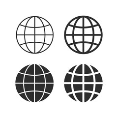 World set international earth globe icon vector illustration. HTTP, WWW, earth, global communication, planet, emblem, web, website, internet, world wide web, link, global access