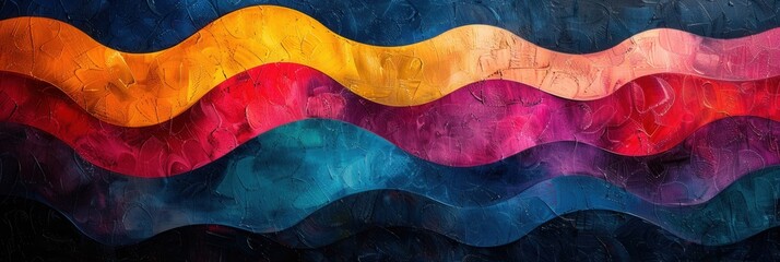 Banner: abstract background in colors and patterns for National Developmental Disabilities Awareness Month 
