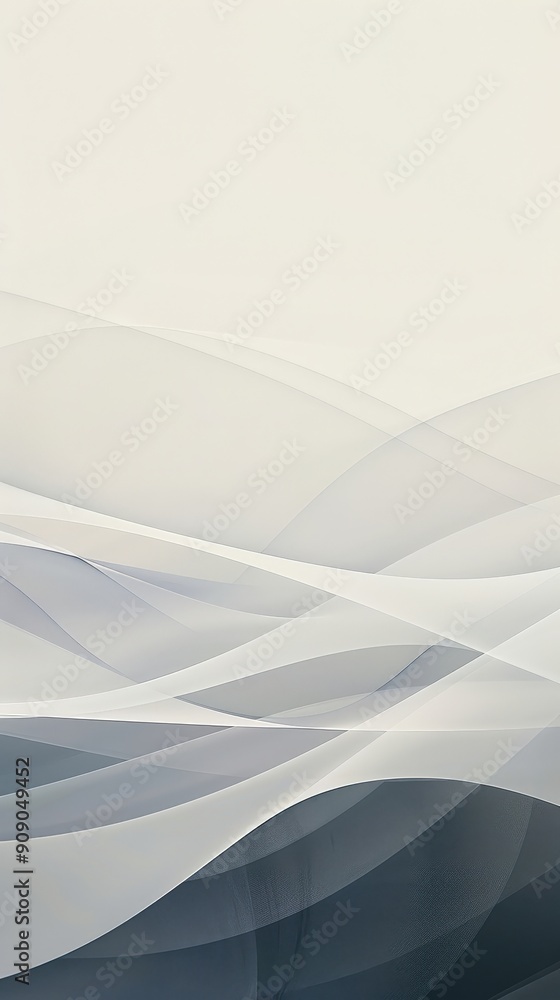 Poster a minimalist design showcases flowing lines and gradient shades, creating a serene and calming visua