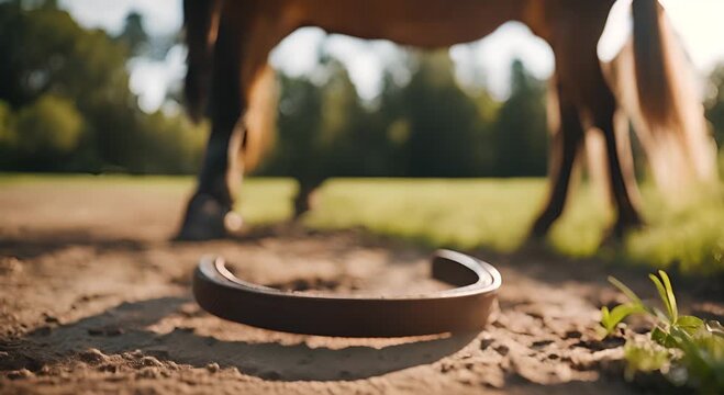 Horseshoe of a horse.