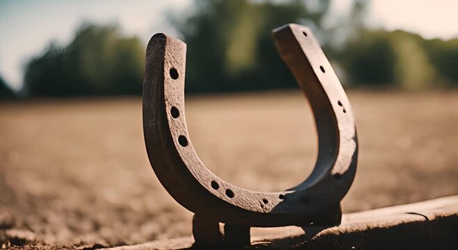 Horseshoe of a horse.