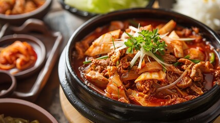 Fototapeta premium Kimchi on White Background