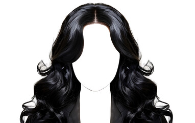 Fototapeta premium Black, white, and grey long, flowing hair, beauty, elegance, and fashion, perfect for a beauty or fashion ad. 