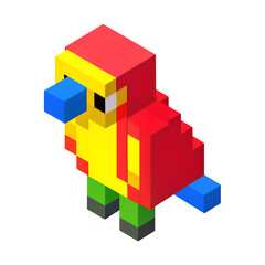 Obraz premium animals voxel. voxel art concept