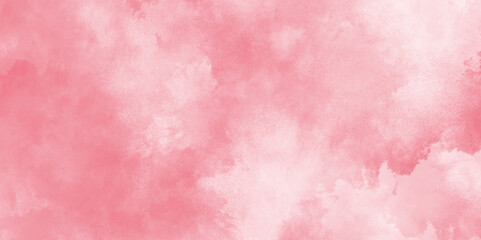 brush painted watercolor abstract painting background, fresh and blurry pink cloud sky, Pink backgrounds watercolor vintage grunge texture, Soft and cloudy watercolor stain of pink paint texture.