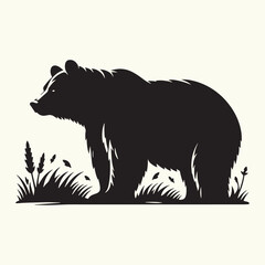 Bear Animal Silhouette Vector Illustration Design