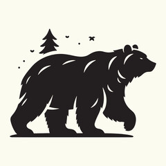 Bear Animal Silhouette Vector Illustration Design