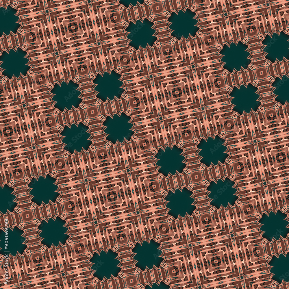 Aufkleber Digital illustration of an abstract geometric pattern. 3d rendering