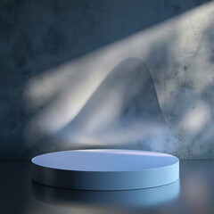 interior of a modern house with close up product display podium