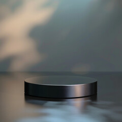 interior of a modern house with close up product display podium