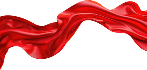 Red silk fabric
