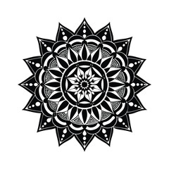 silhouette black vector mandala