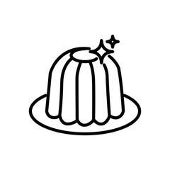 jelly icon vector in line style