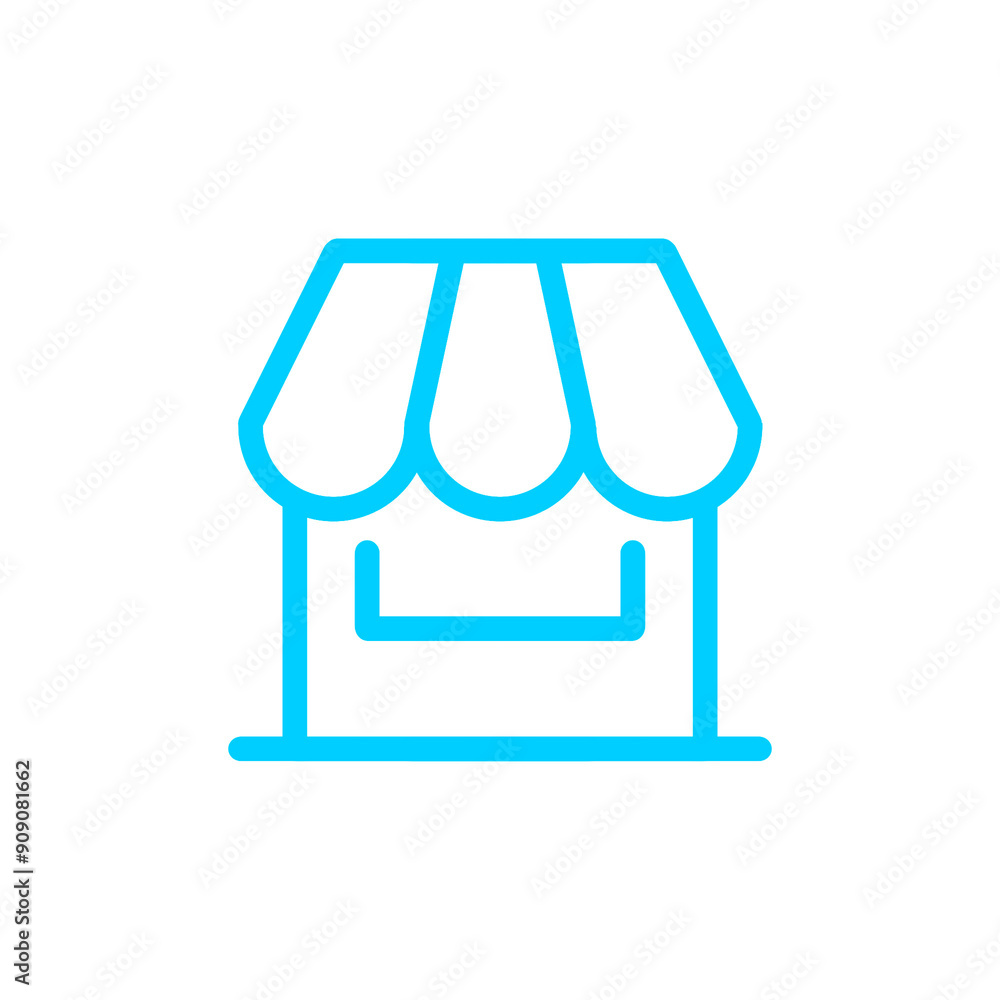 Poster store icon with simple and modern design for web