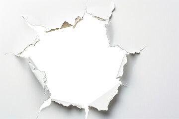 Torn paper with hole