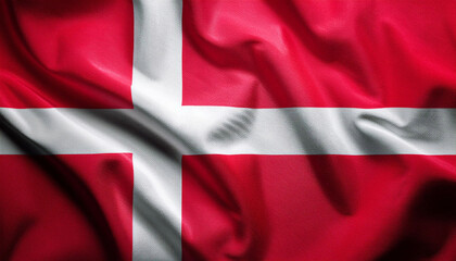 Fototapeta premium Denmark flag background with flag fluttering texture