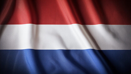 Obraz premium Dutch flag background with flag fluttering texture
