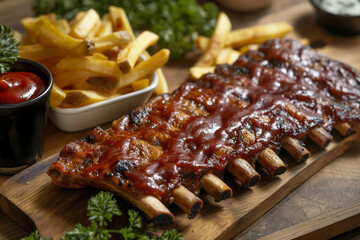 Smoked Pork Ribs with Barbecue Sauce