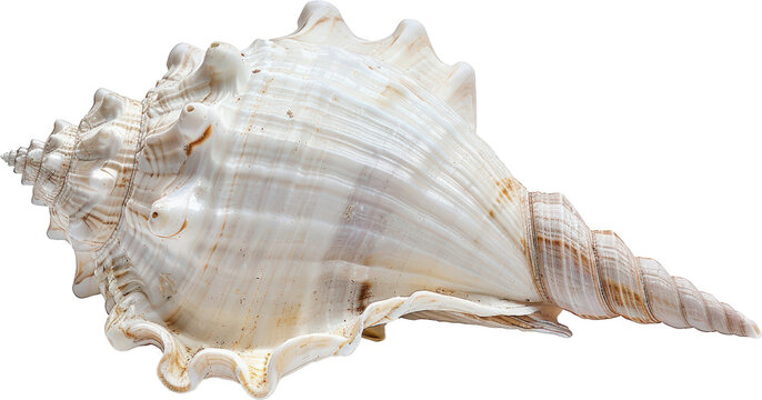 White seashell closeup