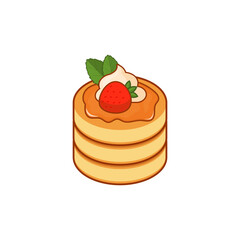 Pancake Delicious vector for National Pancake Day
