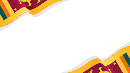 wavy sri lanka flag vector background with copy space for text. sri lanka independence day