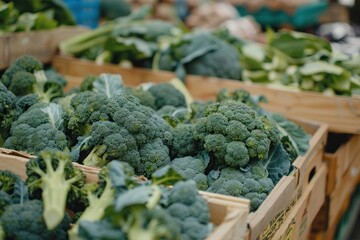 Fresh Broccoli Heads in Abundance