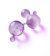 Purple liquid spheres