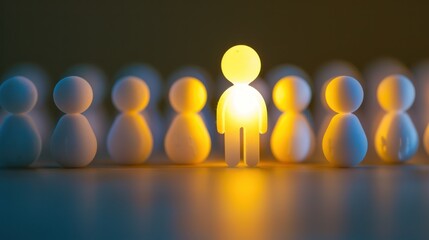 Unique personality shining in a group setting.