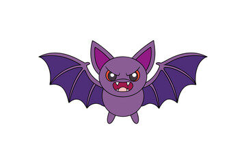 Bat Vector Illustration | Linocut, Kawaii, Cartoon, Clipart & Line Art Designs.