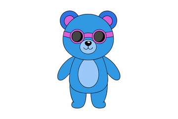 Bear Vector Illustration - Kawaii, Linocut, Cartoon, Clipart, and Line Art Design