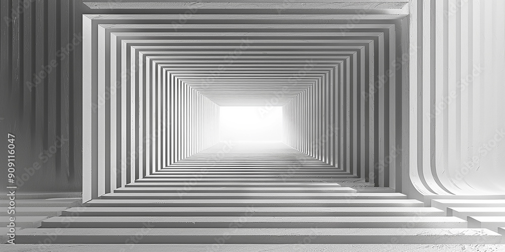 Aufkleber abstract architecture forming tunnel leading to the light