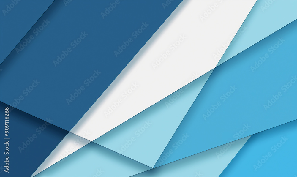Poster Abstract background with overlapping blue shapes creating a modern geometric pattern