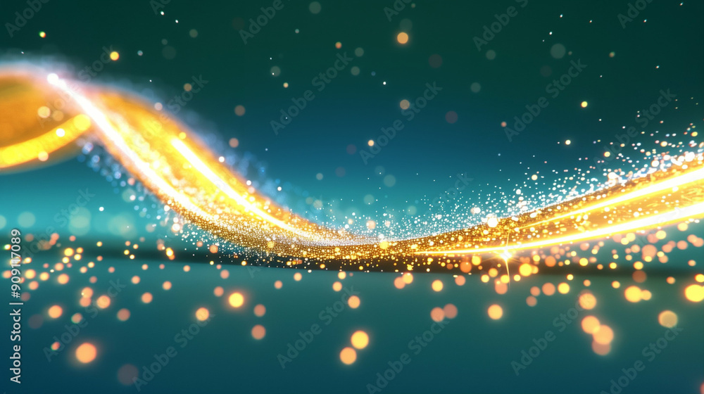 Poster light trails creating an abstract background with sparkling lights and glowing effects. an artistic 