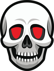 Fototapeta premium Intricate Skull Vector Art, High-Quality, Scalable, and Ready for Creative Projects